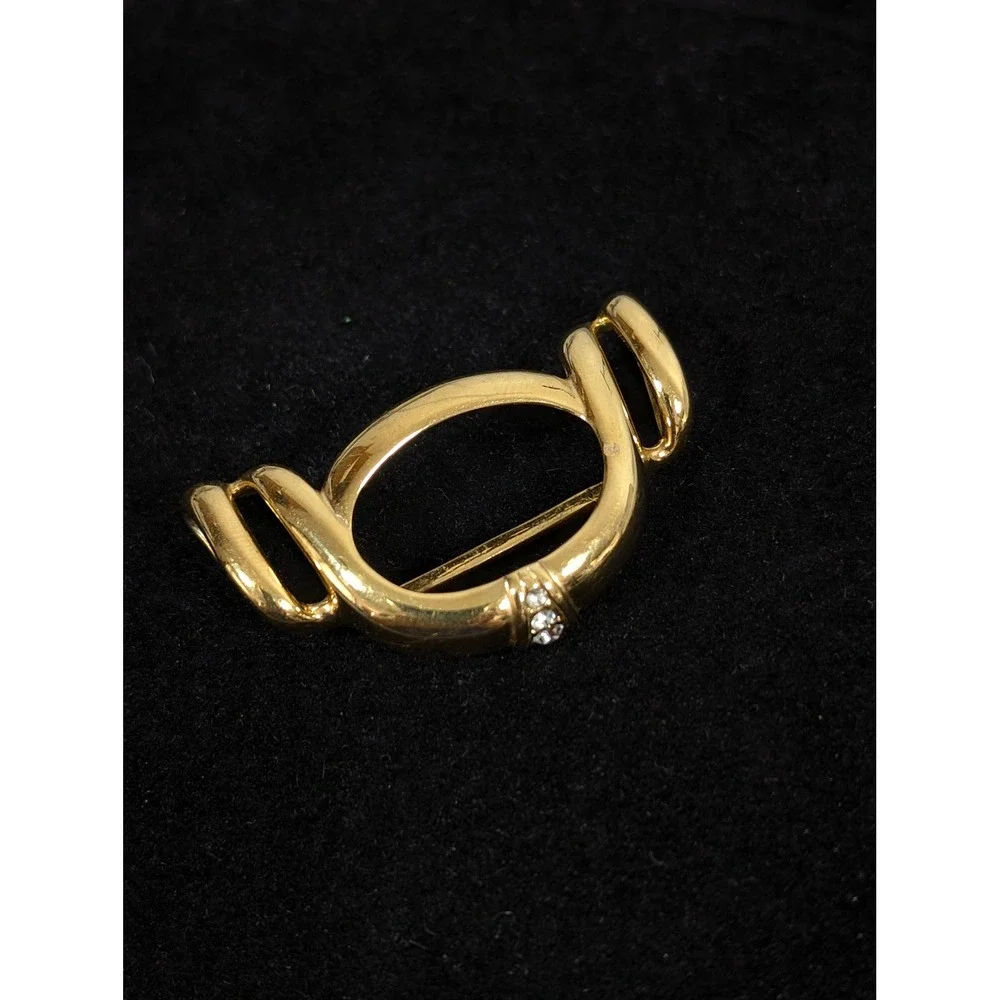Premier Designs Gold Tone Pendant Slide Rhinestone Accent No‎ Chain